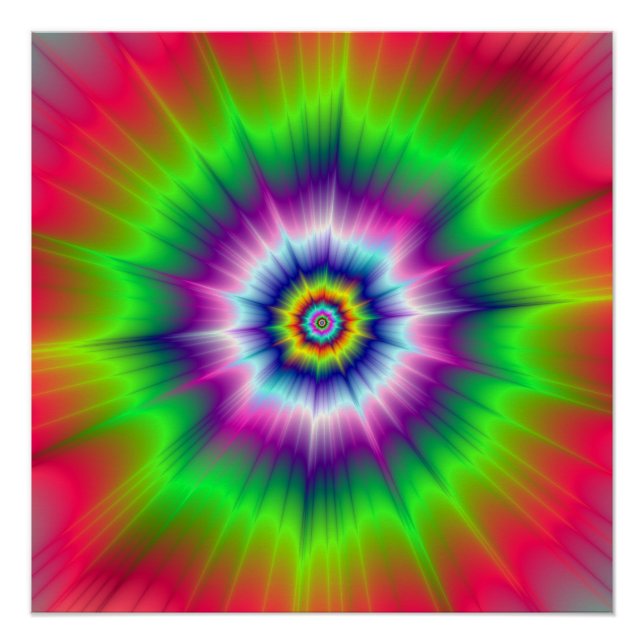 Explosive Tie-Dye Zazzle Perfect Poster (Front)