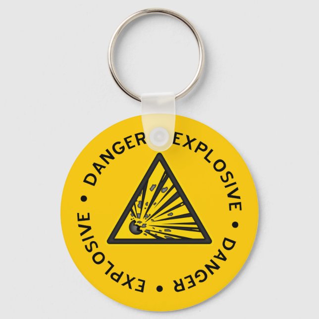Explosive Warning Keychain (Front)