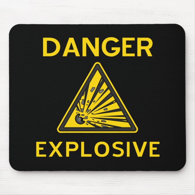 Explosive Warning Mousepad (Front)