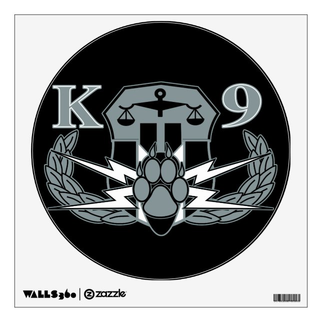 Explosives Detection K-9 Insignia Wall Decal (Front)