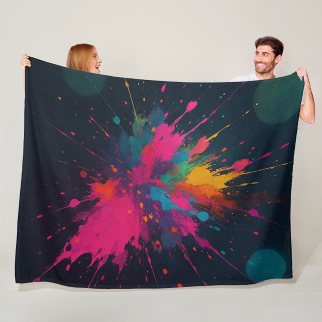explotion of colors fleece blanket (In Situ)