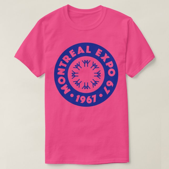 Expo 67 Montreal Worlds Fair Circle Blue T-Shirt (Design Front)