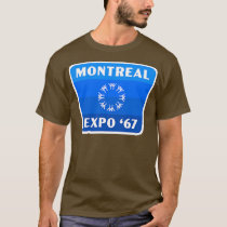 Expo 67 Montreal Worlds Fair Retro Badge Blue