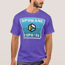 Expo 74 Spokane Worlds Fair Retro Badge Blue