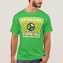 Expo 74 Spokane Worlds Fair Retro Badge Green