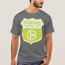 Expo 74 Spokane Worlds Fair Retro Shield White on 