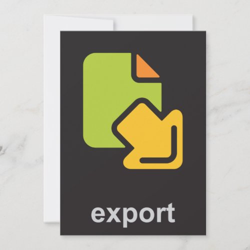 Export Icon Invitation