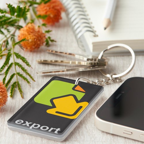 Export Icon Keychain