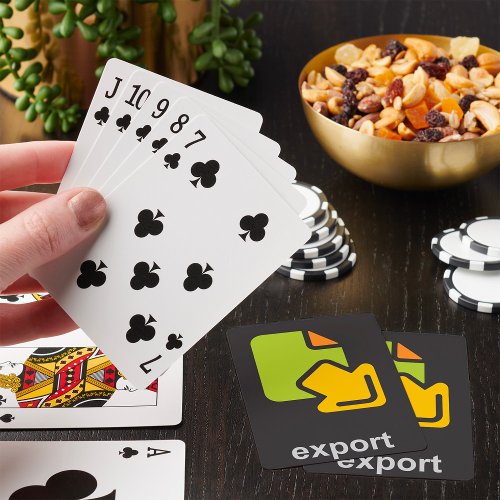 Export Icon Playing Cards