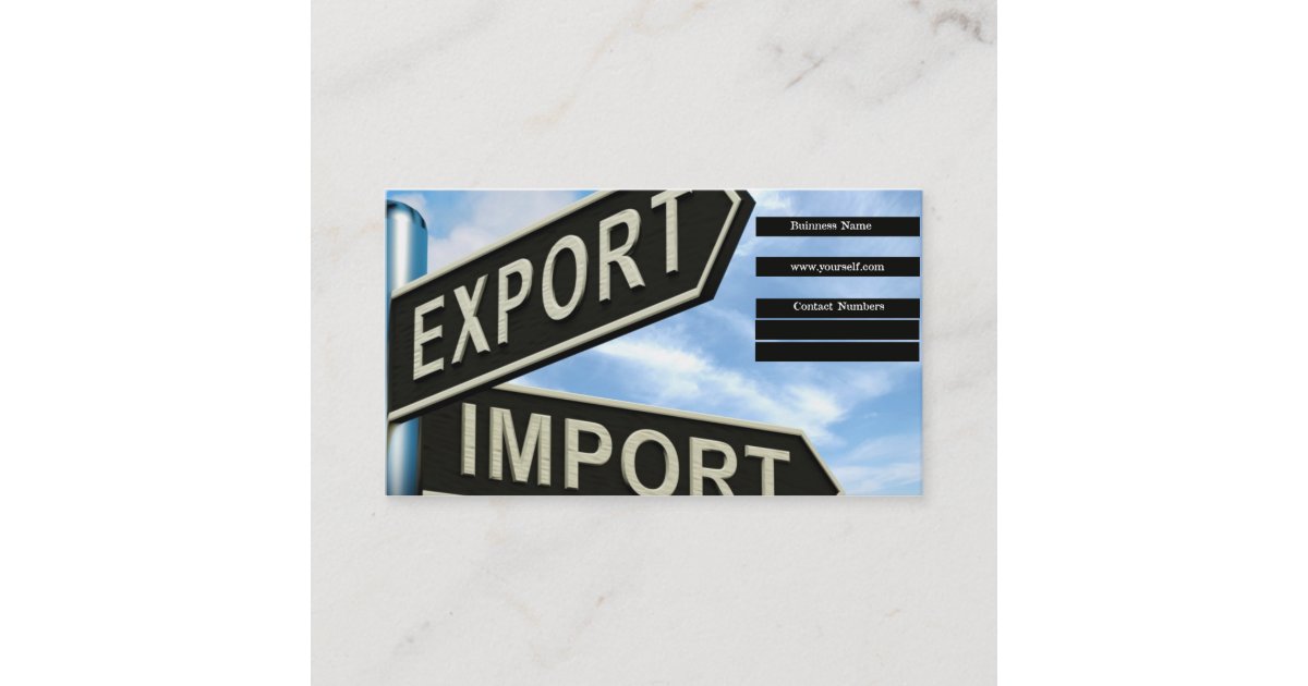 Export Import business card Zazzle
