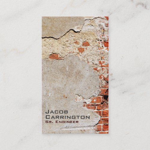 Exposed Brick and Mortar Business Card