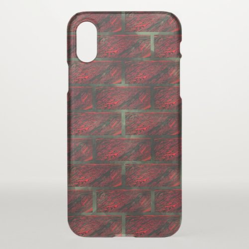 Exposed brick wall or tiles simulating it dirty iPhone x case