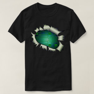 Exposed Circuit Board Chest Engineer T-Shirt