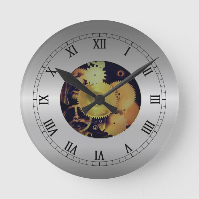 Exposed Gears Effect Wall Clock (Front)