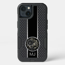 Exposed Gears Industrial Mesh with Monogram iPhone 13 Case