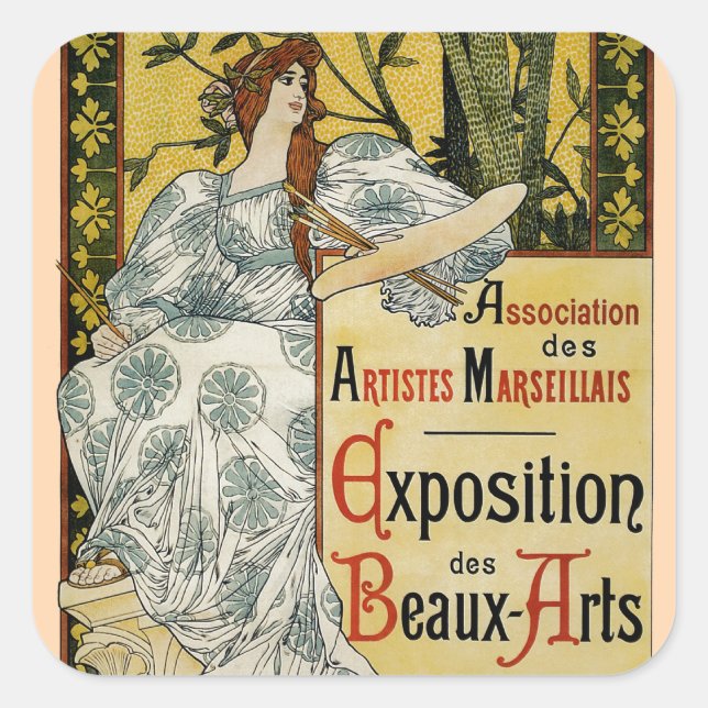 Exposition des Baux-Arts Square Sticker (Front)