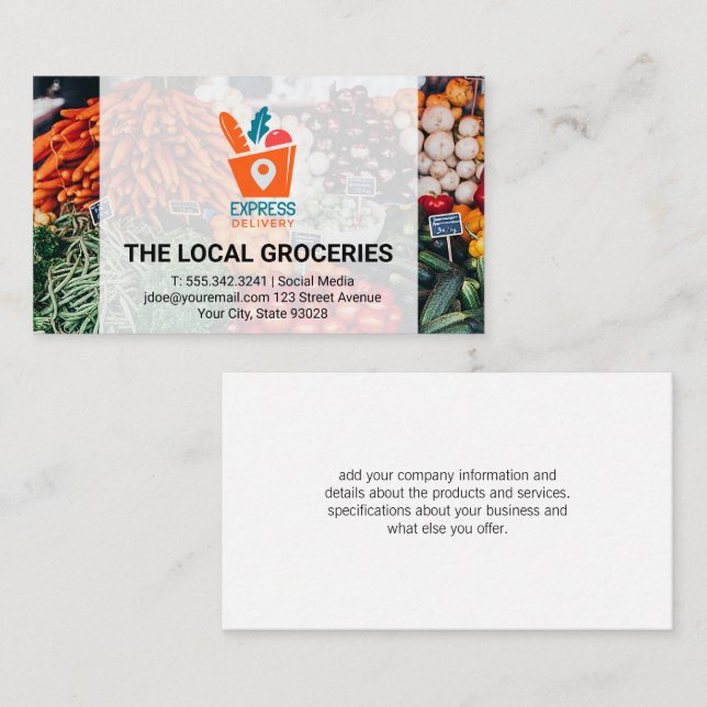 Express Delivery | Carrier Logo Business Card (Front/Back)