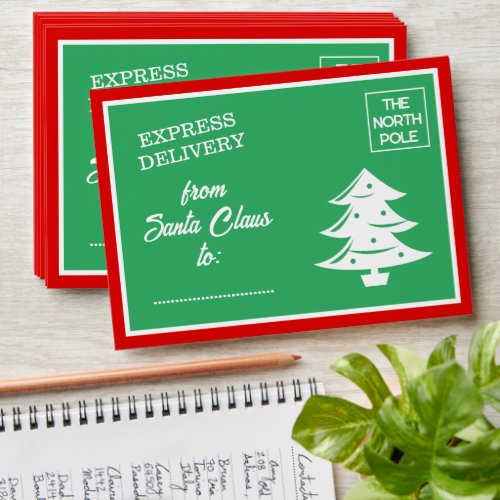 Express Delivery from North Pole funny Christmas Envelope