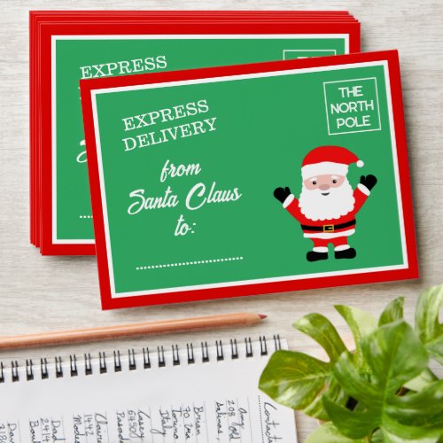 Express Delivery from Santa Claus to North Pole Envelope