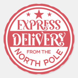 Express Delivery from the North Pole Sticker