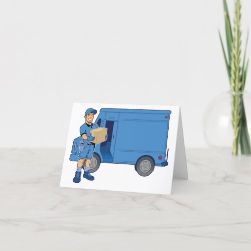 Express Delivery Man Thank You Card