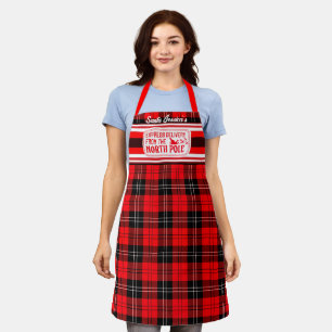Express delivery North Pole Xmas theme custom name Apron