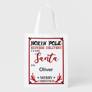 Express Delivery Santa Sack Grocery Bag