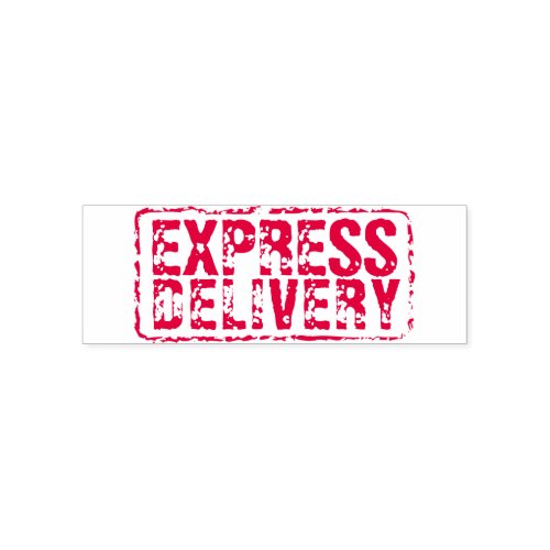 Express delivery vintage red ink rubber stamp