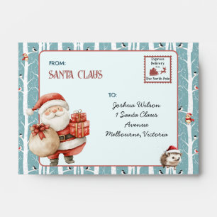 Express Delivery Woodland Letter from Santa Claus Envelope