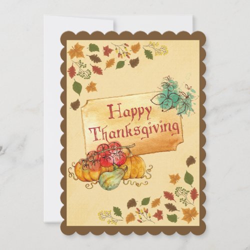 Express Gratitude  THANKSGIVING GREETING CARD Thank You Card