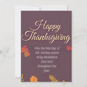 Express Gratitude with Warm Wishes Holiday Card