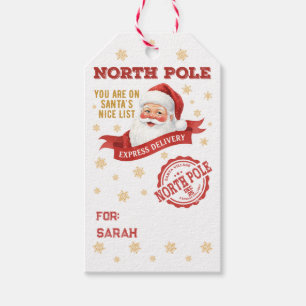 Express North Pole Christmas From Santa Christmas Gift Tags
