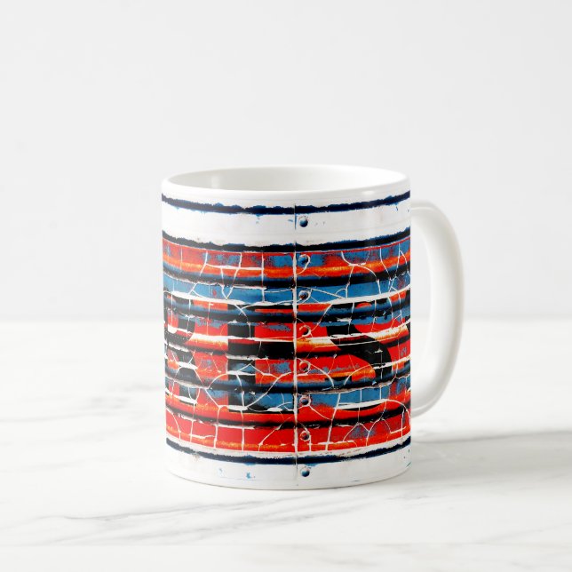 "Express" - Rustic Peeling Paint Coffee Mug (Front Right)