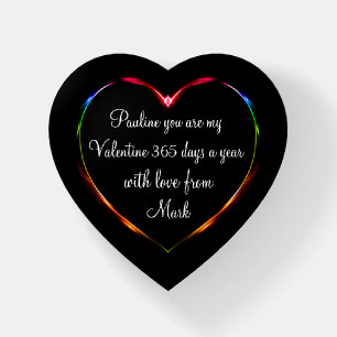 Express Your Love 365 Days A Year Heart Shape Paperweight