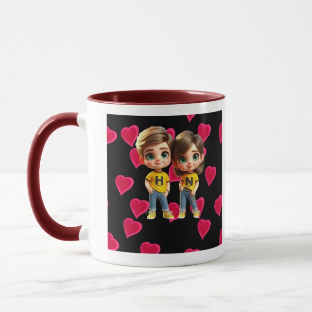 Express Your Love with Our Unique and Personalized Mug (Left)