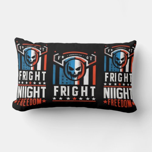 Express Your Patriotism with Freedom Night Horror Lumbar Pillow