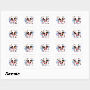 Express your ultimate moments of laughter and pure square sticker