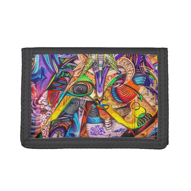 Express Your Urban Spirit: Graffiti Art  Trifold Wallet (Front)
