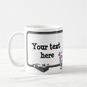 Express Yourself: Custom Message Whiteboard  Coffee Mug