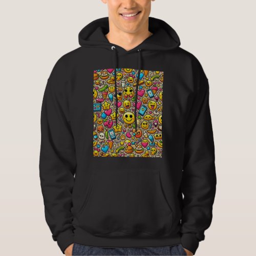 Express Yourself Emoji Pattern Collection Hoodie