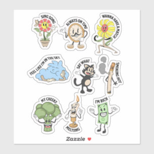 Express Yourself in Kawaii! Fun Character  Sticker