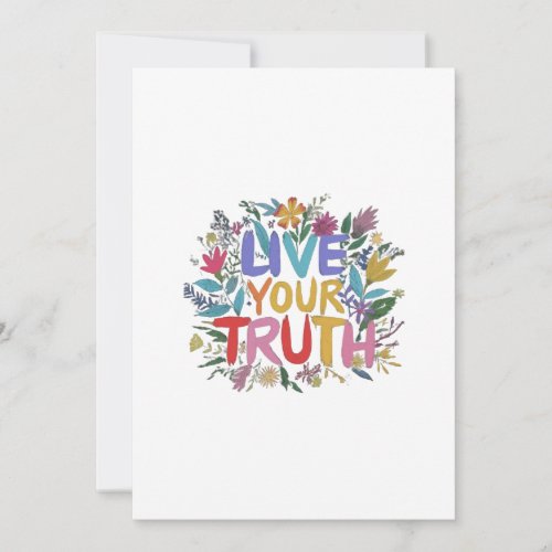 Express Yourself Live you truth in Color Invitation