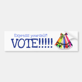 Express yourself! VOTE!!! Bumper Sticker