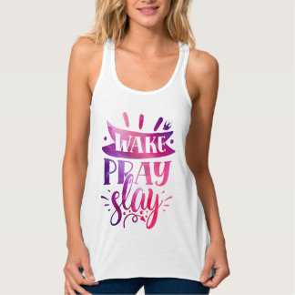 Express Yourself - Wake Pray Slay - Pink Tank Top