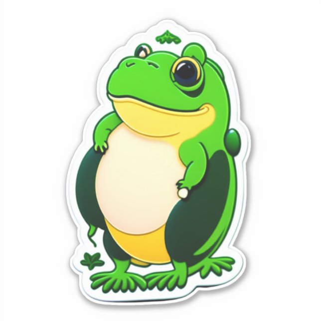 Express Yourself with Frog-themed Stickers (Front)