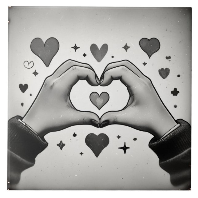 expressed my heart ceramic tile (Front)