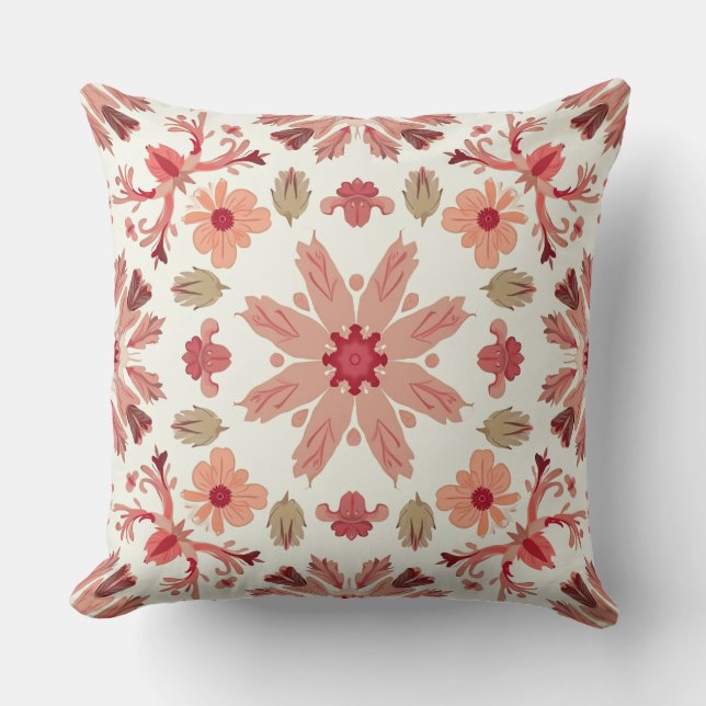 Expresses warmth and winter throw pillow (Front)