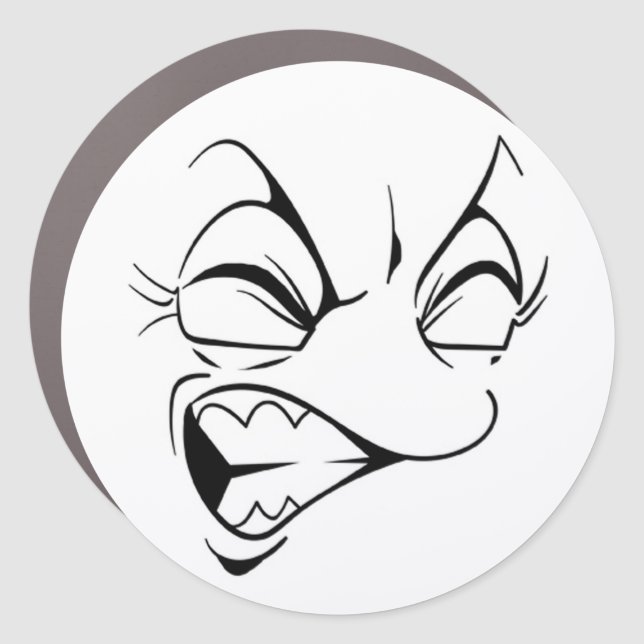 Expression Face Car Magnet (Front)