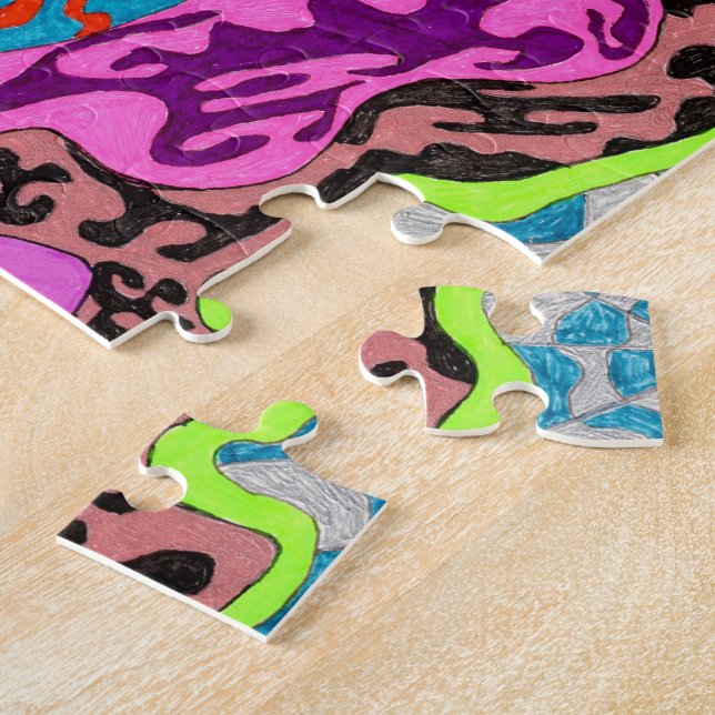 "Expression Fantastic" Abstract Art Jigsaw Puzzle (Side)
