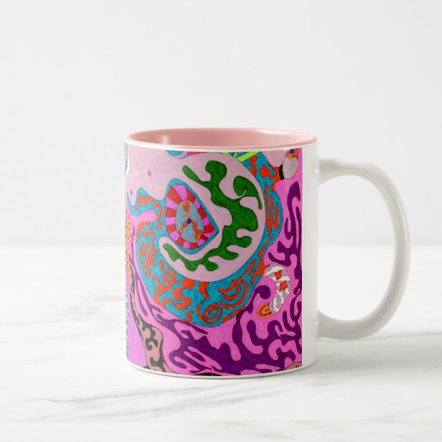 Expression Fantastic, abstract Two-Tone Coffee Mug (Right)